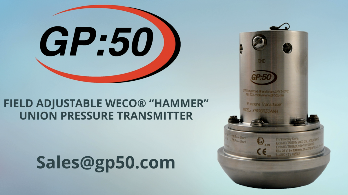 Product Spotlight: MODEL 470 | Field Adjustable WECO® “Hammer” Union Pressure Transmitter